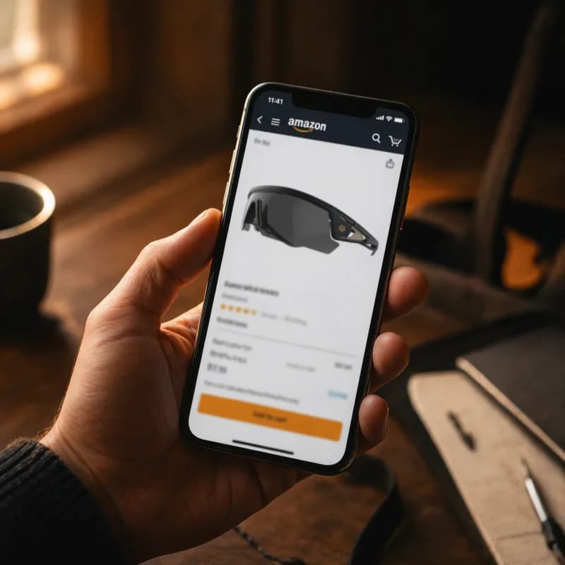 Smartphone affichant la fiche produit Herakles sur Amazon
